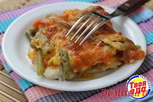 Куриный стейк с овощами