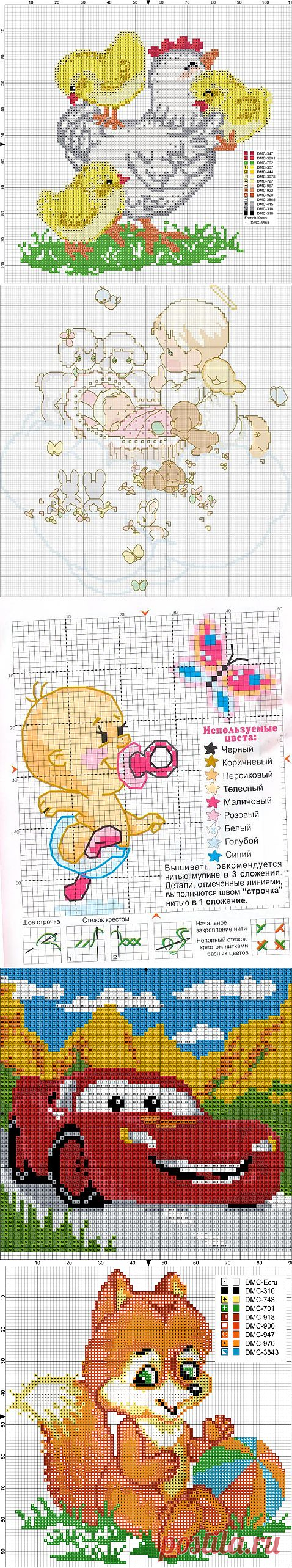 Схеми дитячих вишивок