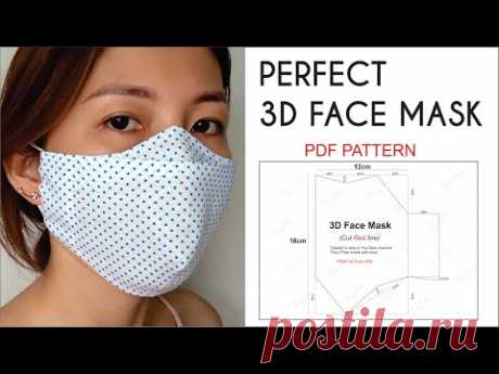 NO FOG ON GLASSES | Perfect 3D Face Mask | Best Fit-Comfortable-Beautiful Face Mask | PDF Pattern