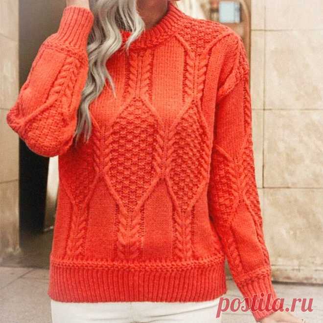 Стильные джемперы рельефными узорами. Вязаные новинки из магазина Shein — 4 модели +схемы | Вяжем вместе! | Дзен