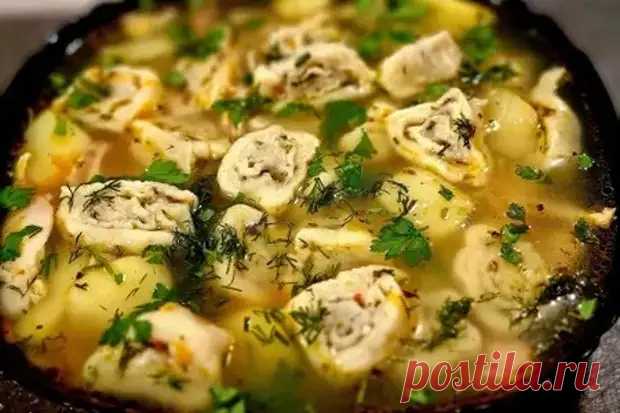 Отменный суп с чесночными галушками - Четыре вкуса - Медиаплатформа МирТесен