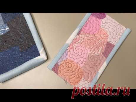 Идеальный уголок и 2 способа потайного стежка! Шьем окантовку изделия! DIY/Patchwork/Как окантовать