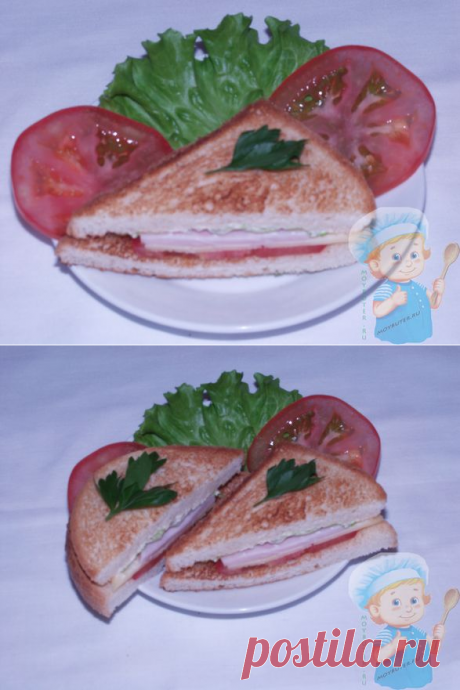 Сэндвич с ветчиной и сыром — быстрый рецепт с фото