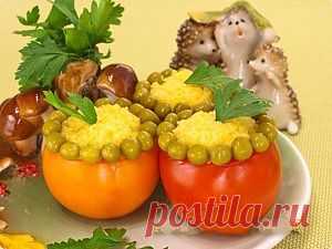 Фаршированные помидоры - вкусное украшение стола
Советую рецепт очень красивой и вкусной закуски. Помидоры, фаршированные таким образом, можно подавать. как отдельное блюдо на завтрак или на ужин.   Рецепт тут