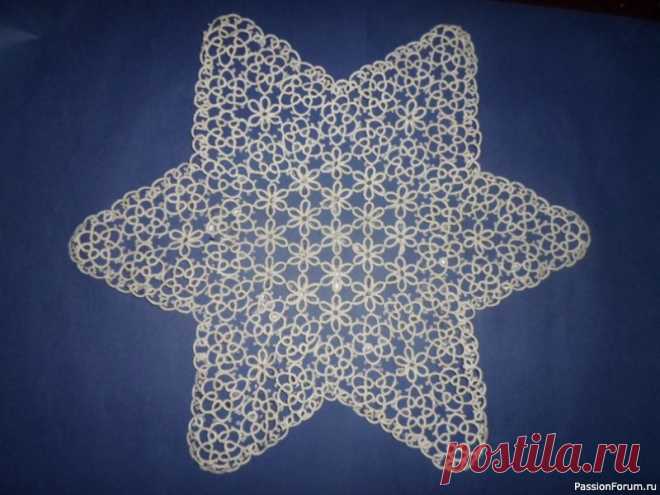 Салфетка-звёздочка | Фриволите