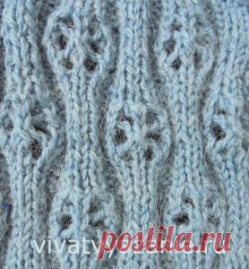 Фигурная резинка с ажуром спицами Если Вы хотите связать летнюю вещь облегающего силуэта, то этот...