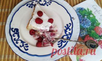 Малиновый пирог - рецепт быстрого приготовления Пошаговый рецепт с фото приготовления пирога со свежими ягодами малины. Малиновый пирог, как испечь. Рецепт пирога с малиной.