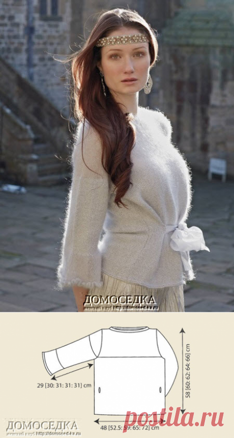 Пуловер из мохера вязаный спицами | ДОМОСЕДКА