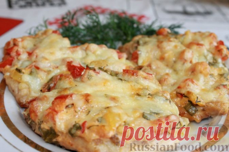 Рецепт: Куриная грудка "под шубой", в духовке на RussianFood.com