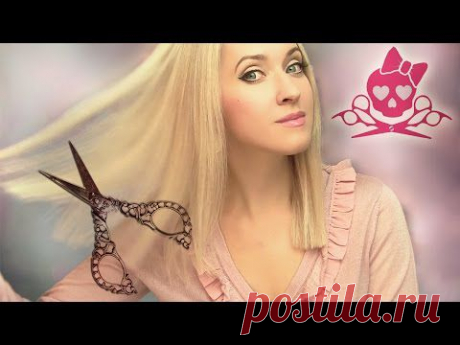 ✄ Как подстричь волосы самостоятельно ✄ Как подравнять кончики дома ✄ - YouTube