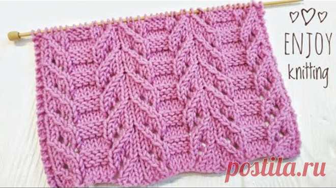 Красивый Японский ажур / Узор спицами/Japanese knitting stitch pattern