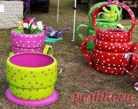 Поделки из покрышек