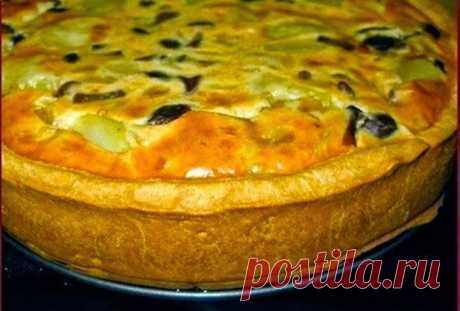 Кулинарные рецепты: Пирог с картошкой и грибами