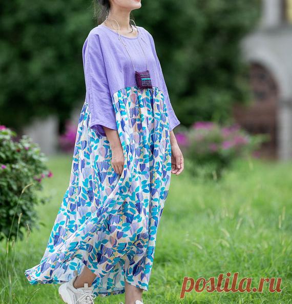 Linen taro purple Maxi Dress Plus Size Dresses cocktail | Etsy 【Fabric】 linen 【Color】  taro purple 【Size】 M; shoulder width is not limited Shoulder + sleeve 49cm/ 19 Bust 150cm/ 58 Cuff around 32cm/ 12 Length 119cm/ 46  L; shoulder width is not limited Shoulder + sleeve 51cm/ 20 Bust 160cm/ 62 Cuff circumference 32cm/ 12 Length 129cm/ 50  Washing & Care