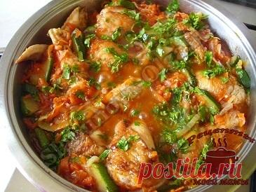 Курица с кабачками. Рецепт. Фото