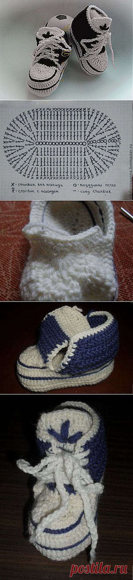 пинетки &quot;Кеды&quot; для начинающих - Ярмарка Мастеров - ручная работа, handmade