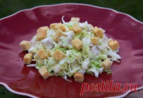 Как приготовить салат из свежей капусты с курицей - рецепт, ингридиенты и фотографии