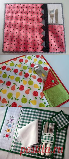 Jogo americano com porta talher | Tithaty Patchwork