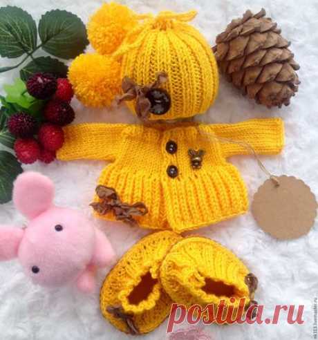 Купить &quot;Солнечный Зайчик&quot; Костюм для игрушки - желтый, одежда для кукол, для кукол, для кукол и игрушек, для куклы