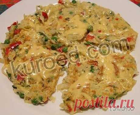 Капустный омлет ( капуста болгарский перец сыр )