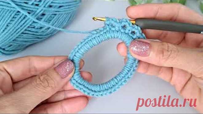 How to crochet vintage hair band. Crochet hair ties.
