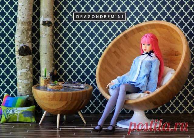 Mid Century Modern Doll Furniture Chair and Coffee Table - IKEA Hackers