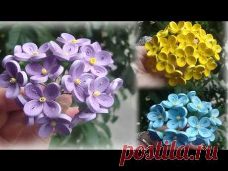 Quilling Hydrangea Tutorial | cómo hacer flor de hortensia