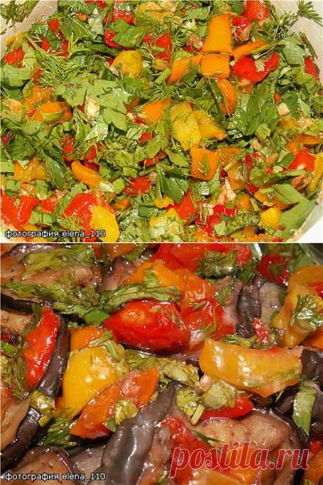 Маринованные баклажаны &quot;Мозаика&quot;.