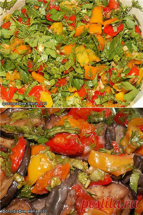 Маринованные баклажаны "Мозаика".