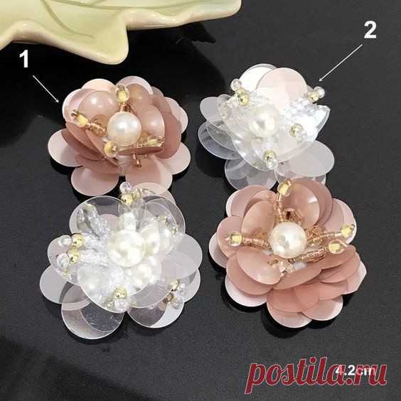 Учимся красиво объемно вышивать с помощью пайеток