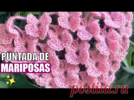 🌺🌺 [SUPER FACIL] CÓMO TEJER ESTA PUNTADA DE MARIPOSAS - FÁCIL Y RÁPIDO - YO TEJO CON LAURA CEPEDA 🌺🌺