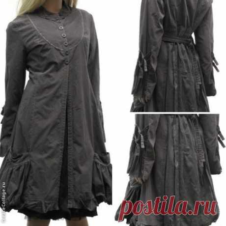 Купить Пальто Парка. стиль БОХо дым грэй 48 50 размер