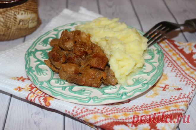 Свинина жареная с луком на сковороде | Ом-ном-ном с Мариной М