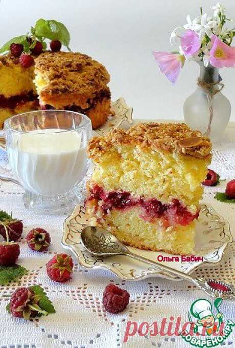 Малиновый пирог со штрейзелем. Автор: Ольга Бабич