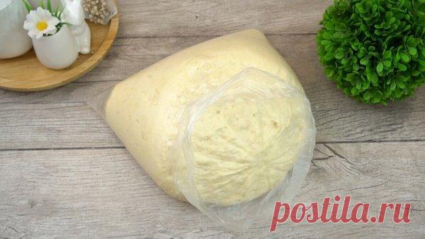 Ставлю тесто для пирожков для подъема в холод и 