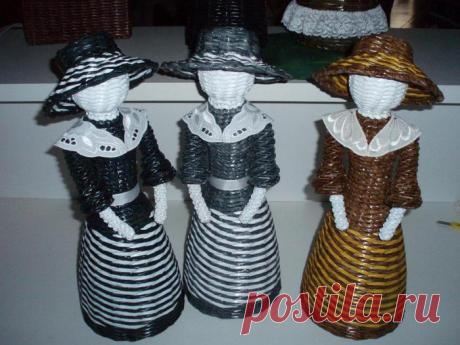 Плетение из газет. КУКЛЫ. Мастер-класс