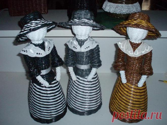Плетение из газет. КУКЛЫ. Мастер-класс