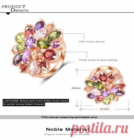 Beagloer Горячие Продажи Уникальный Мода Многоцветный Роуз Позолоченные ААА Циркон Обручальное/Свадьба bijoux Кольцо Изящных Ювелирных Изделий Ri hq0365 б купить на AliExpress