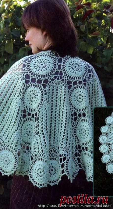 Irish crochet &amp;: CROCHET CAPE ... НАКИДКА КРЮЧКОМ