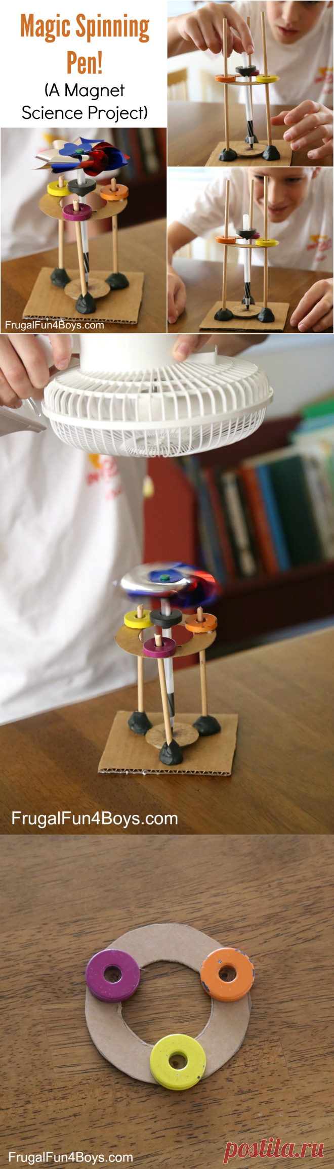 Магия Spinning Pen - магнит Наука эксперимент для детей - Скромный Fun для мальчиков и девочек