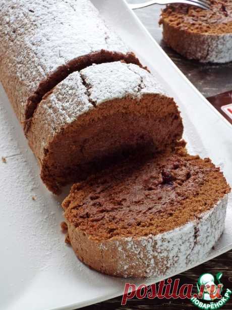 Шоколадный рулет с шоколадным муссом - кулинарный рецепт