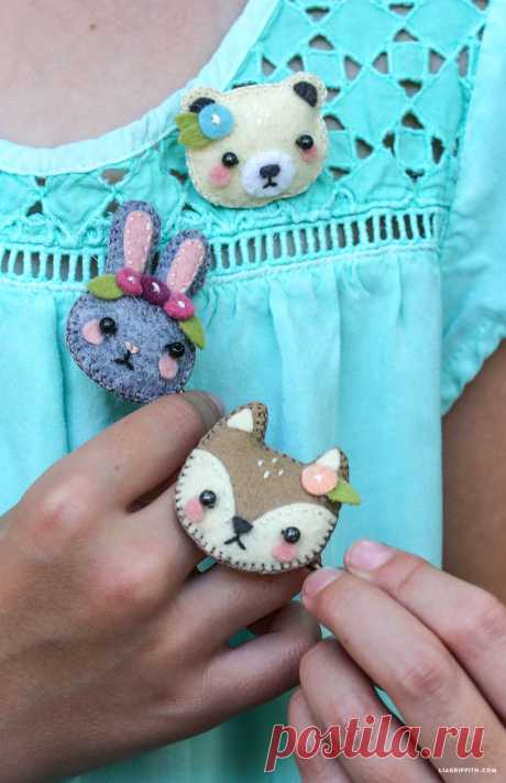 Mini Felt Animal Hair Accessories - Lia Griffith