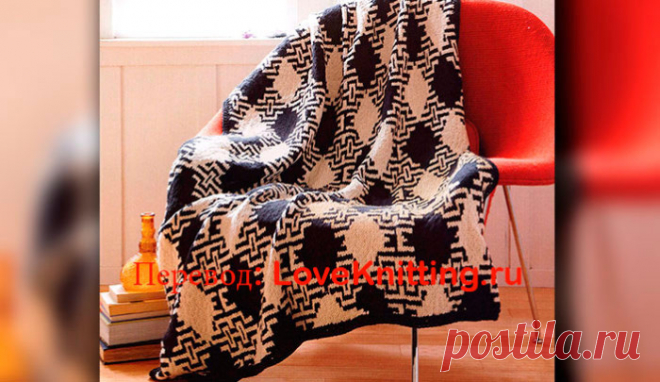 Плед c ромбами | Loveknitting.ru
