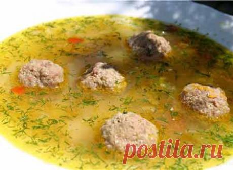 Суп с фрикадельками - простой рецепт |