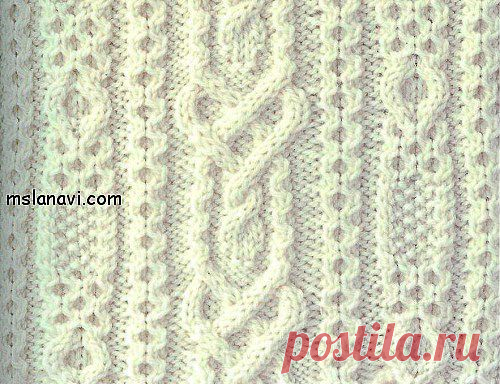 Рельефный узор (вязание спицами)