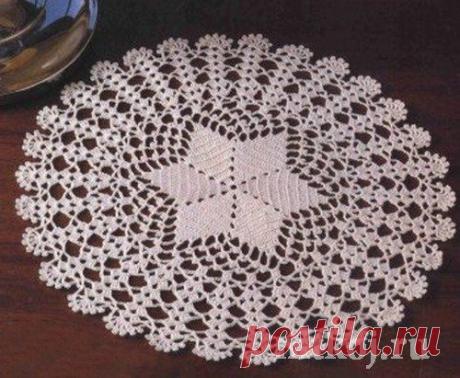 Салфетка крючком » Ниткой - вязаные вещи для вашего дома, вязание крючком, вязание спицами, схемы вязания