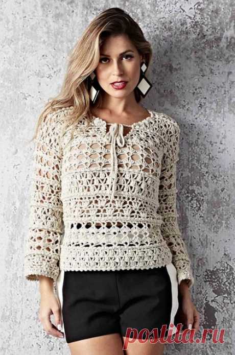 Irish crochet &: CROCHET BLOUSE.