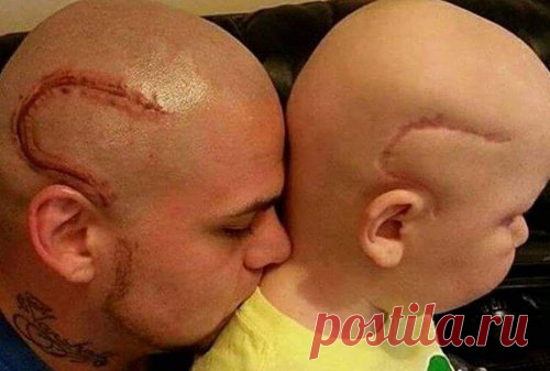Отец сделал тату, чтобы поддержать больного раком сына | Здоровье и красота | Яндекс Дзен
