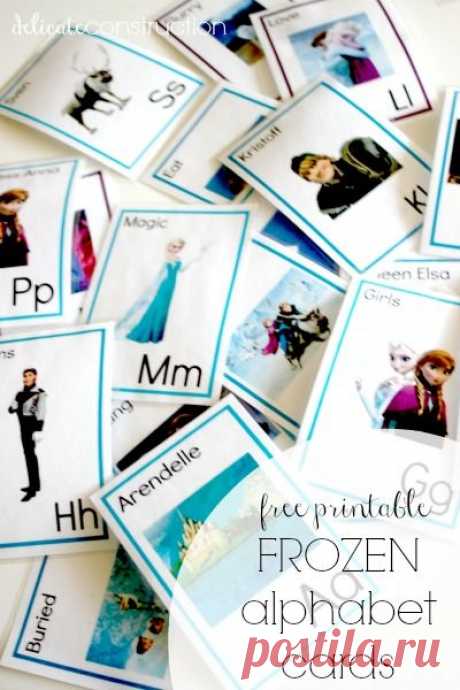 FREE Frozen Alphabet Card Printables!!! - Delicate Construction