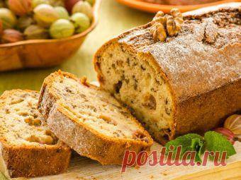 Рецепт: Кекс с грецким орехом и крыжовником с фото от Простоквашино